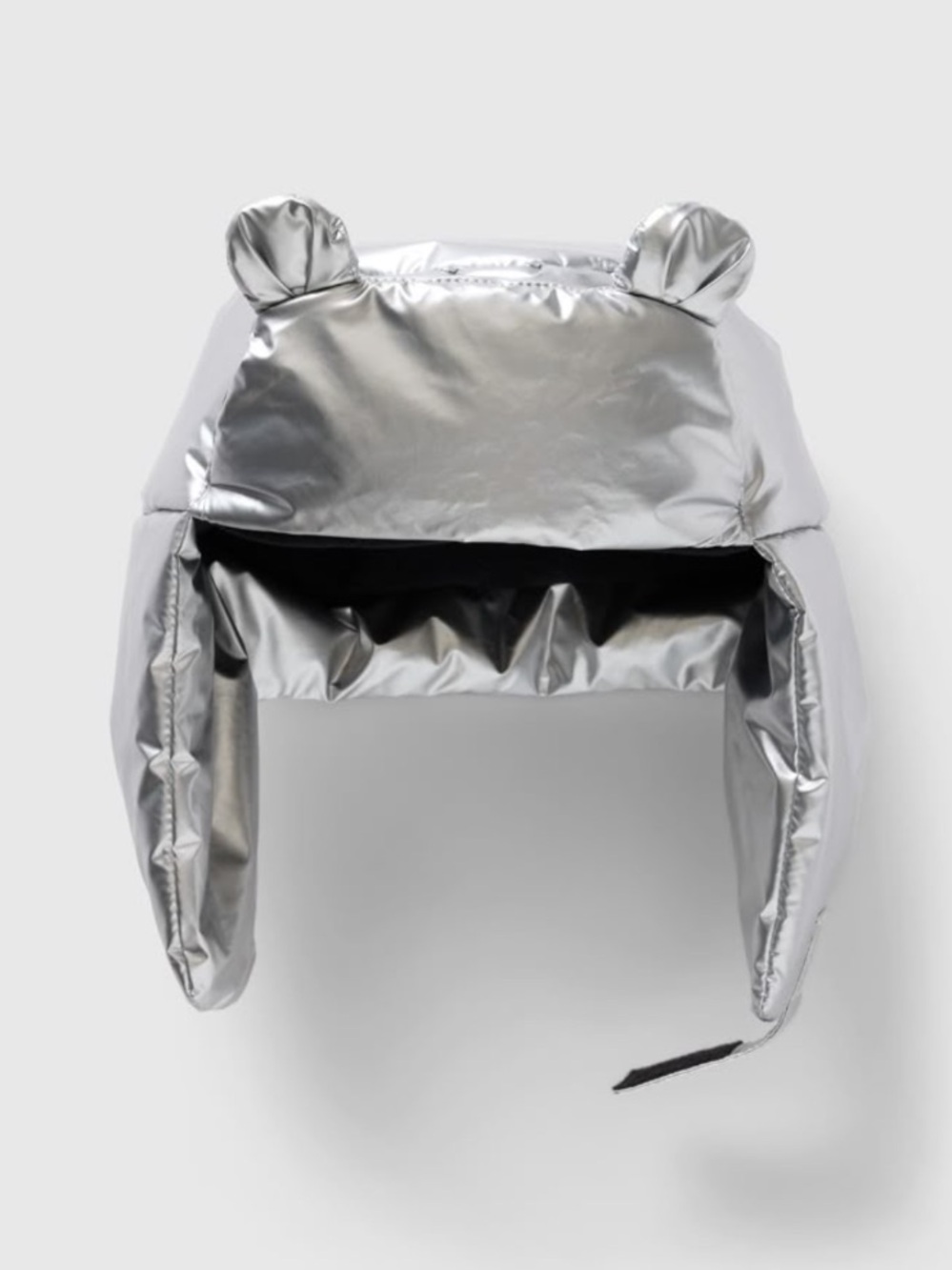 GAP Kids Metallic Silver Earflap Bear Ears Trapper Hat